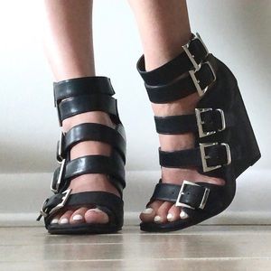 Chunky Gladiator Wedge Heel